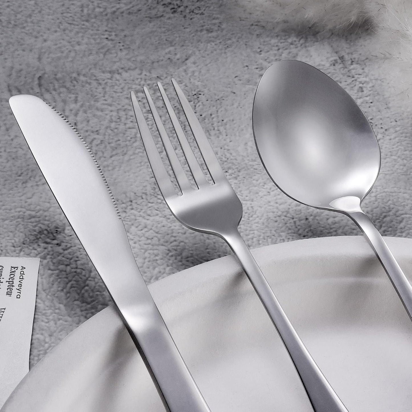 Travel Utensils with Case Stainless Steel Knife Fork Spoon Set Reusable Cutlery for Lunch Box Portable Silverware Kit（Silver）