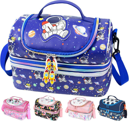 RLGPBON Lunch Bag Kids,Boys Lunch Box,Space Lunch Bag Toddler Teen Boys,School Daycare Cute Travel bags