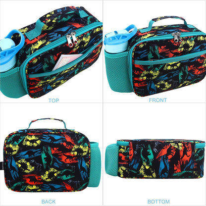 RHCPFOVR Kids Lunch Bag - Insulated Lunch Box for Boys Girls,Washable Lunch Bag and Reusable Toddler Leak-proof Lunchbox for School and Daycare - Colors A
