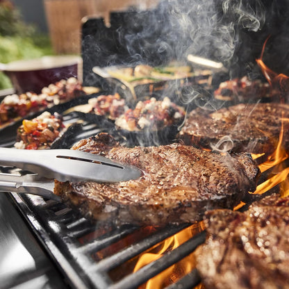 Weber Genesis E-325 Liquid Propane Gas Grill for Outdoor Cooking, 3 Burners, Black – Porcelain-Enameled, Cast-Iron Grates, PureBlu Burners & Sear Zone