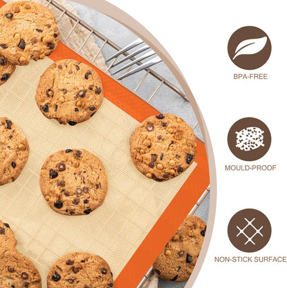 Koolstuffs Silicone Baking Mat, Nonstick and Reusable, 3 Pack