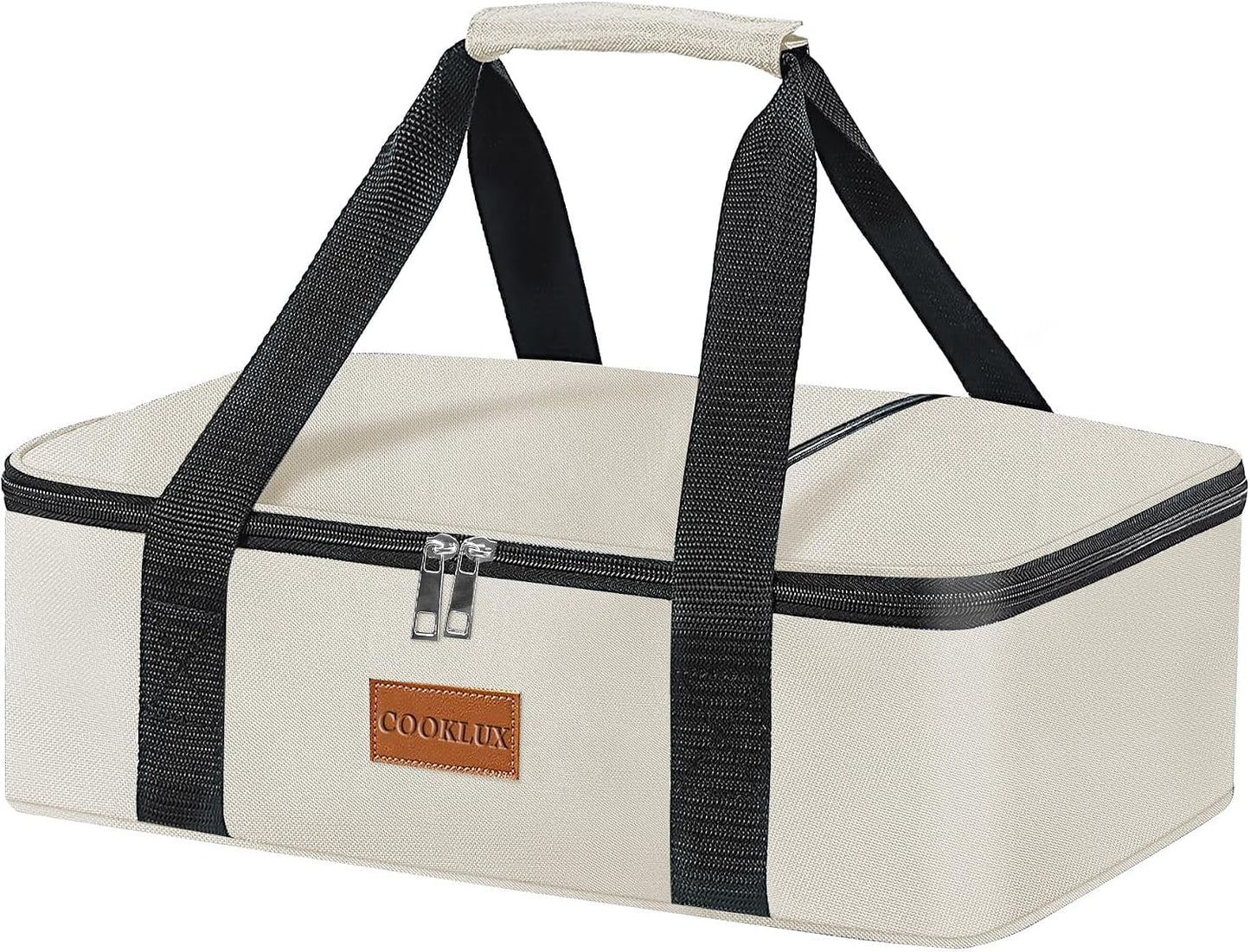 Insulated Casserole Carrier 9x13 Inch, Durable Nylon, Leak-Proof Casserole Dish Carrier, Casserole Carriers for Hot or Cold Food (Christmas)