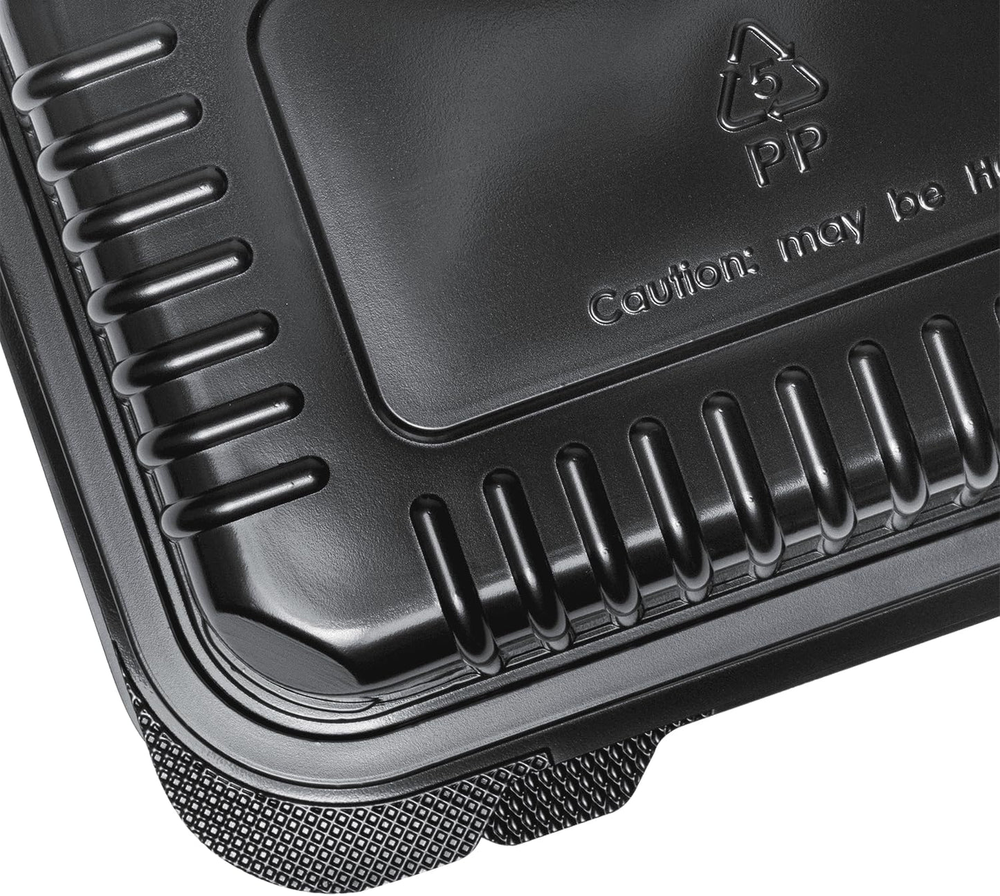 Karat FP-HC99PP-3CU 9"X 9" PP Hinged Containers 3 Compartment - (Case of 200)