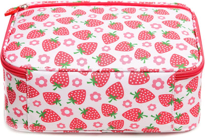 Insulated Kids Dual Compartment Lunch Bags Tote for Girls Boys Toddler School Picnic Food Cooler Thermal with Strap Lunch Boxes Blue Unicorn