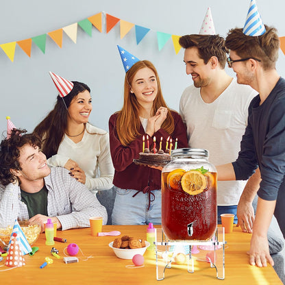 Acrylic Beverage Dispenser Stand Only, Fit Max 8.7 Inch Glass Drink Dispenser and Water Jug Holder, Plant Stand, Cake Display Stand for Parties and Catering Events