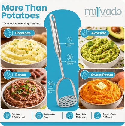 Millvado Slotted Spoon Stainless Steel, Straining & Serving - 15 In.Utensil