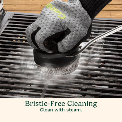 Cuisinart Grill Renew Steam Cleaner Brush, Bristle Free Cleaning Brush for All Grills, Perfect Worry-Free Grill Brush Accessories for BBQ, Clean Cast Iron Grates, Stainless Steel, Porcelain