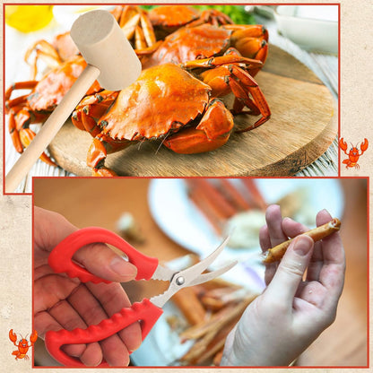 Seafood Boil Party Supplies Crab Crackers and Tools Set
