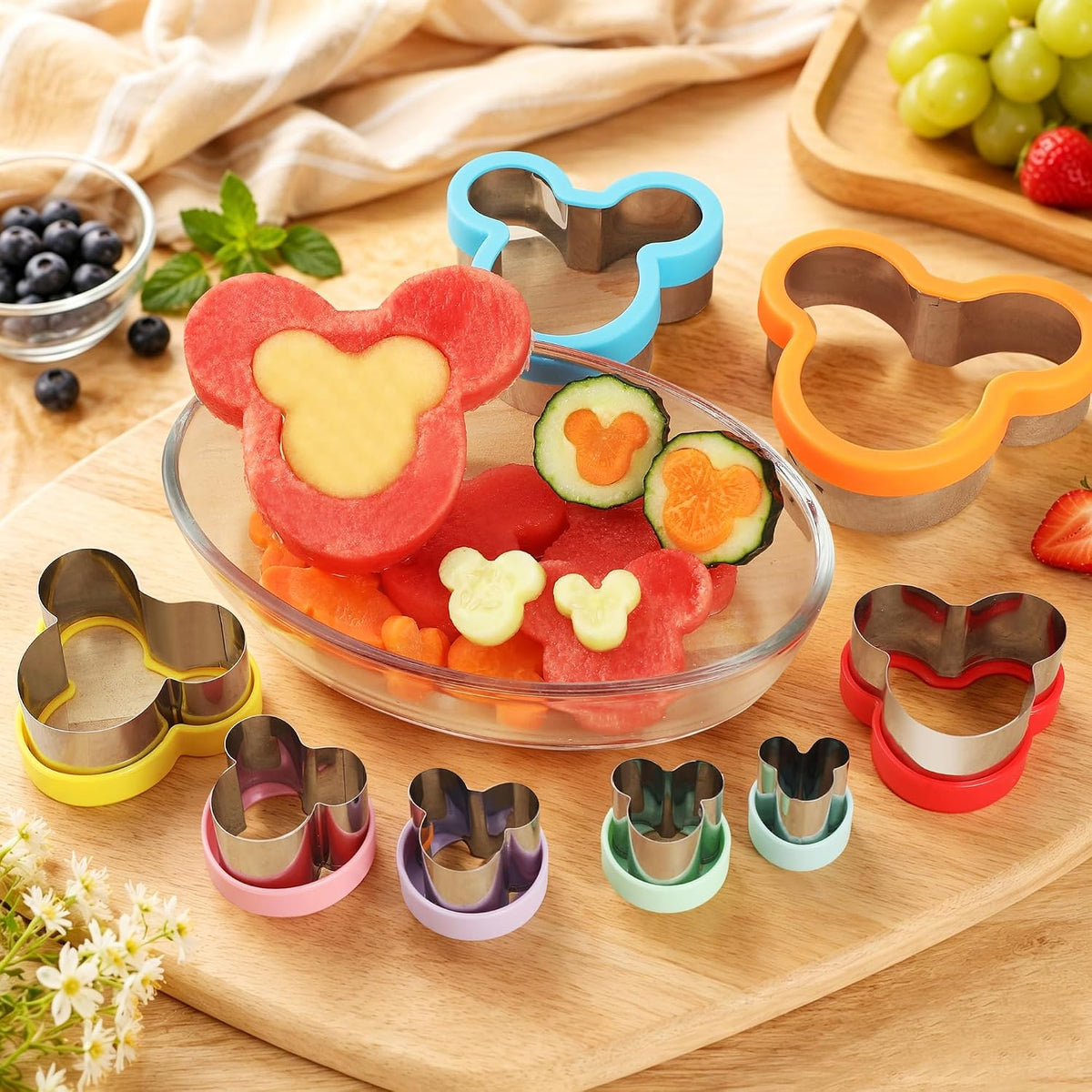 laxizar 10 Pcs Round Cookie Cutters Set Stainless Steel Biscuit Cutter