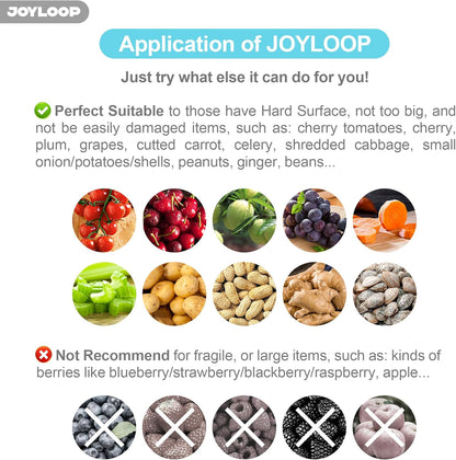 JOYMOOP Fruit Washer and Spinner with Brush, Large Cleaning Bowl for Fruits, Vegetables and Salad, Produce Scrubber