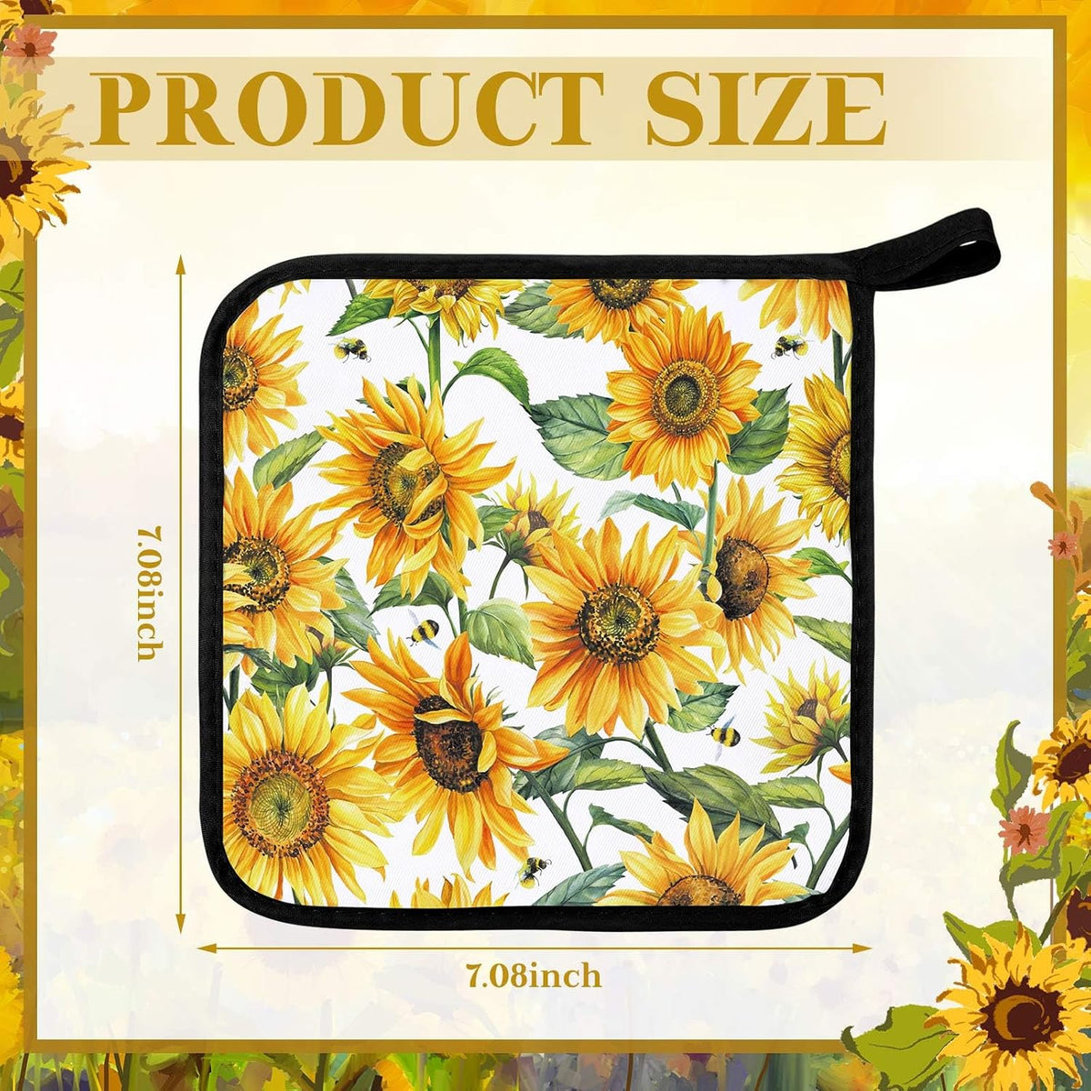 Bencailor 12 Pcs Christmas Wildflower Pot Holders with Pocket