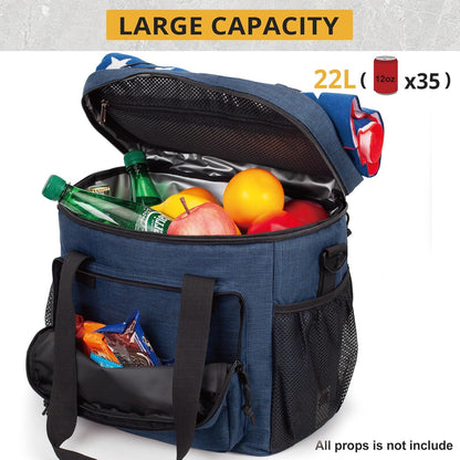 Lunch Box for Men, Tactical Lunch Bag MOLLE Webbing Leakproof Insulated Lunch Cooler Women Adult Meal with Adjustable Shoulder Strap Lunch Pail (Blue)