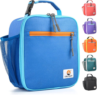 CaCTOUR Lunch Box Kids,Premium Insulated Lunchbox for Girls Boys,Soft Mini Cooler Bag Back to School Thermal Reusable Lunch Bag for Work School Picnic (Blue)