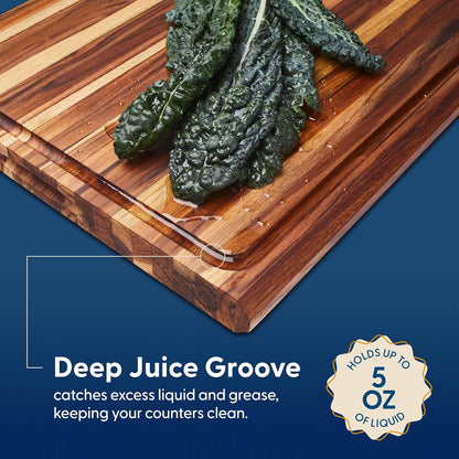 Sonder Los Angeles Doheny Wood Cutting Board Set | Acacia Edge Grain Cutting Board for Kitchen with Juice Groove | Perfect for Compact Daily Use | Gift Box Included | 14x10x1 in & 12x8x1 in