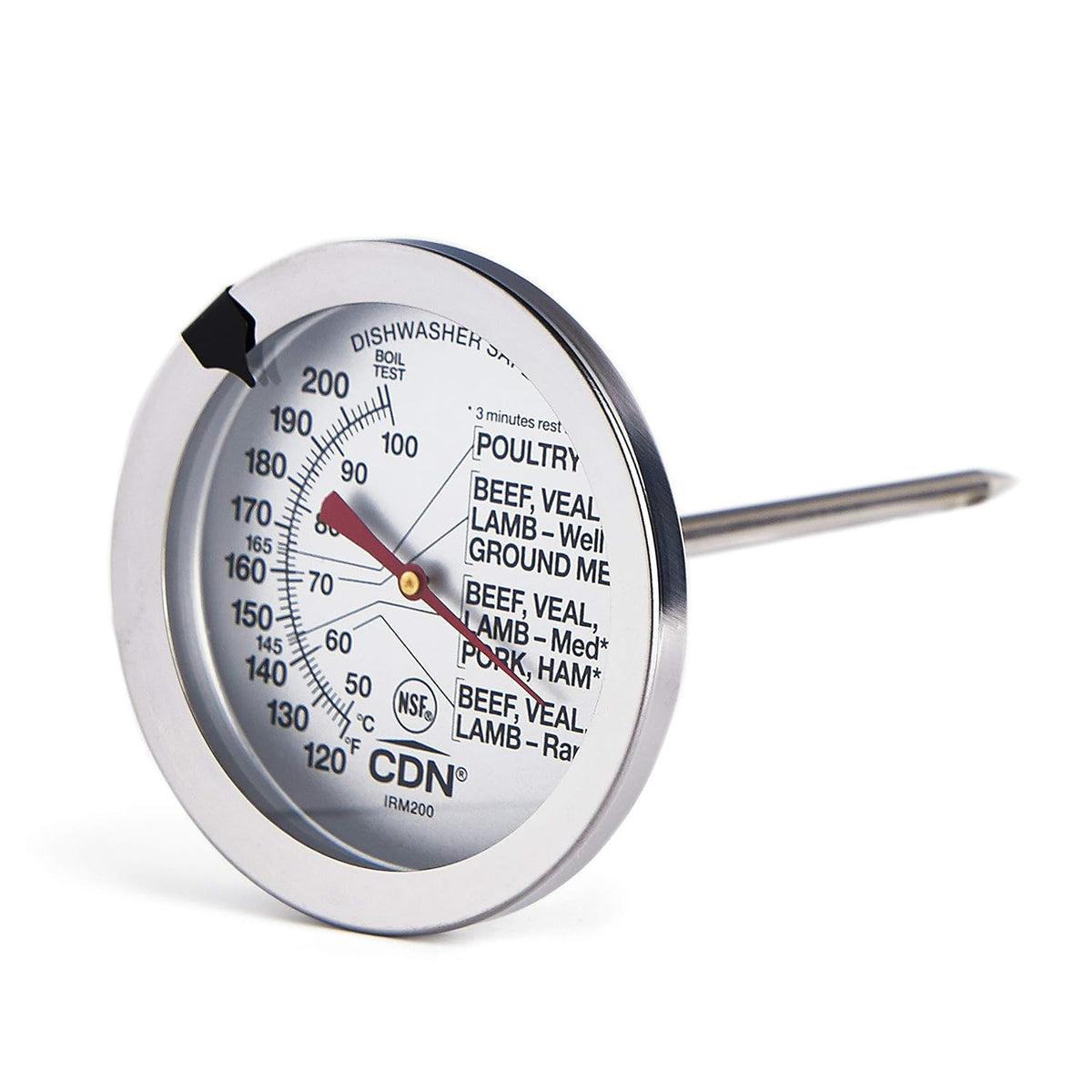 CDN Ovenproof Meat Thermometer | NSF® Certified | ProAccurate® | 1.75" Dial | For Oven & Grill Cooking | Durable Stainless Stem | Fast & Accurate Readings | IRM190
