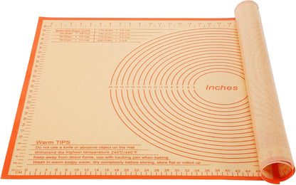 Silicone Pastry Mat 36x24 Inch Nonstick Baking Mat -Perfect for Dough, Pastry, Dough Rolling, Kneading Board, Pie Crust, Fondant, Pasta/Pizza, Kitchen Counter Mat