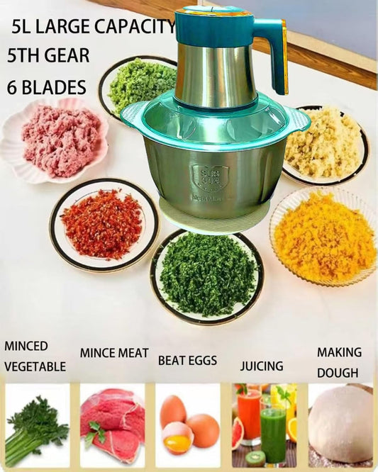 5L Electric Meat Grinder, 500W Vegetable Chopper & food grinder