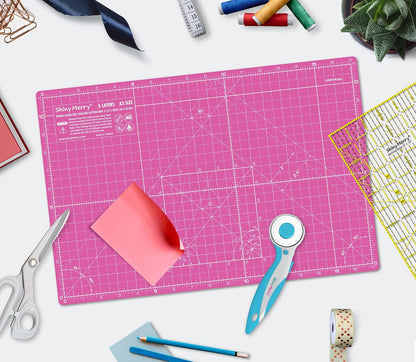 Self Healing Cutting Mat A3 12"x 18" Double Sided Pink Mat
