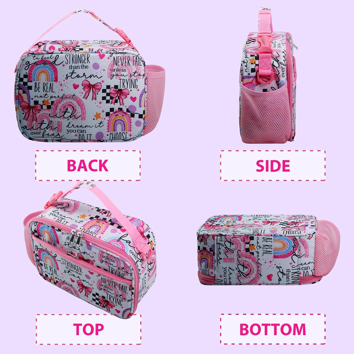 RLGPBON Kids Lunch Bag,Insulated Lunch Box for Girls,Lunch Bag Toddler Teen,School Daycare Cute Travel bags