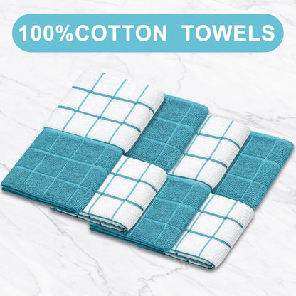 Oven Mitts Kitchen Towels and Dishcloths Pot Holders Sets, Oven Gloves Kitchen Dish Towels 500 Degree Heat Resistant Potholders with Non-Slip Silicone Surface for Cooking, Grilling, Baking-Gray