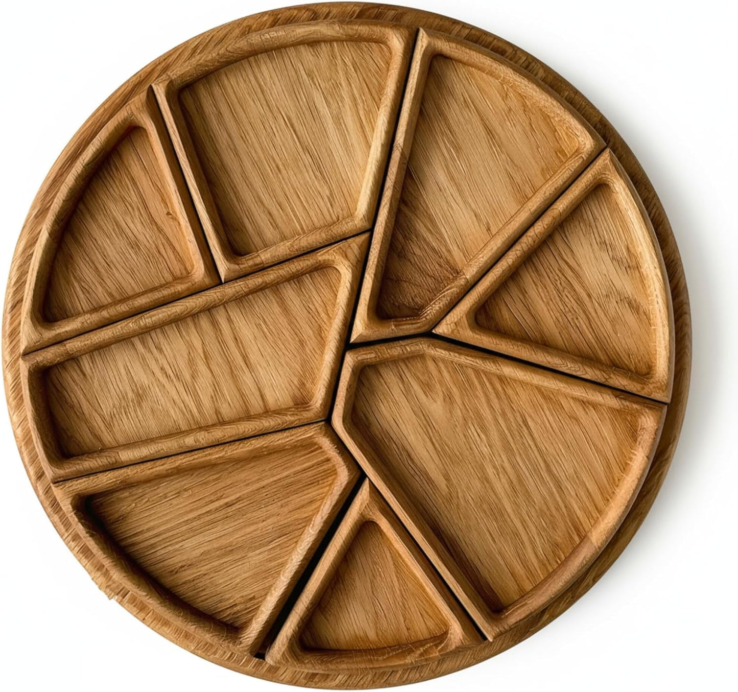 Decorative Wooden Puzzle Serving Tray, Entertainment Platter for Food and Drinks, Unique Fun Design(11.8in*11.8in)