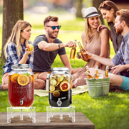 Acrylic Beverage Dispenser Stand Only, Fit Max 8.7 Inch Glass Drink Dispenser and Water Jug Holder, Plant Stand, Cake Display Stand for Parties and Catering Events