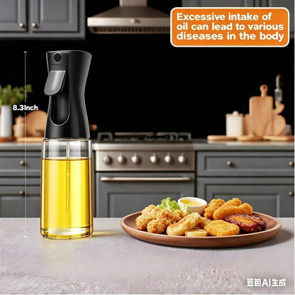 Olive Oil Sprayer for Cooking, 220ml Glass Oil Dispenser