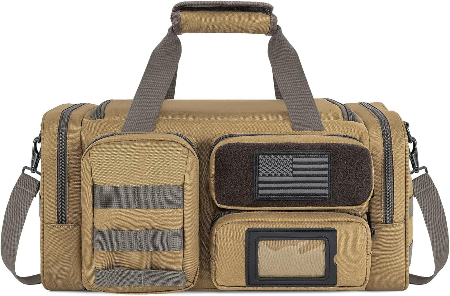 Tactical Pistol Range Bag, Gun Range Bag for Handguns, Shooting Duffle Range Pistol Bag with 6X Magazine Slots, Extra Pockets for Ammo and Essentials
