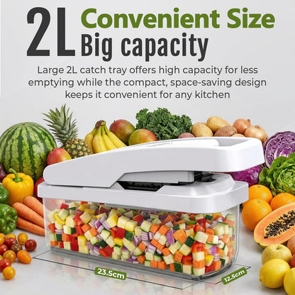 Multifunctional Vegetable Chopper & Mandoline Slicer, Veggie Chopper