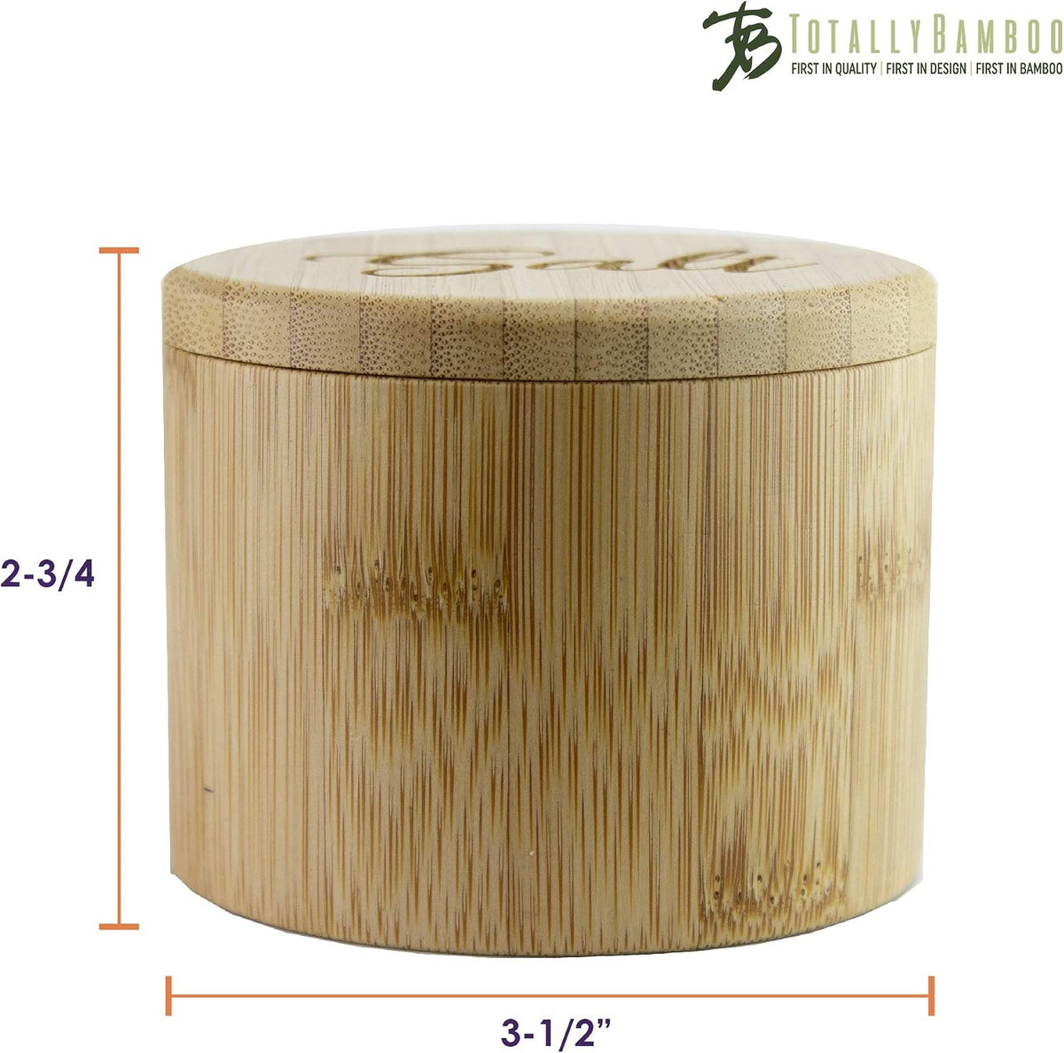 Totally Bamboo Salt Cellar with Swivel Lid, Salt Container for Countertop