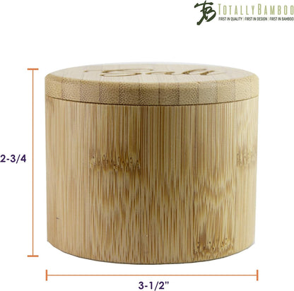 Totally Bamboo Salt Cellar with Swivel Lid, Salt Container for Countertop