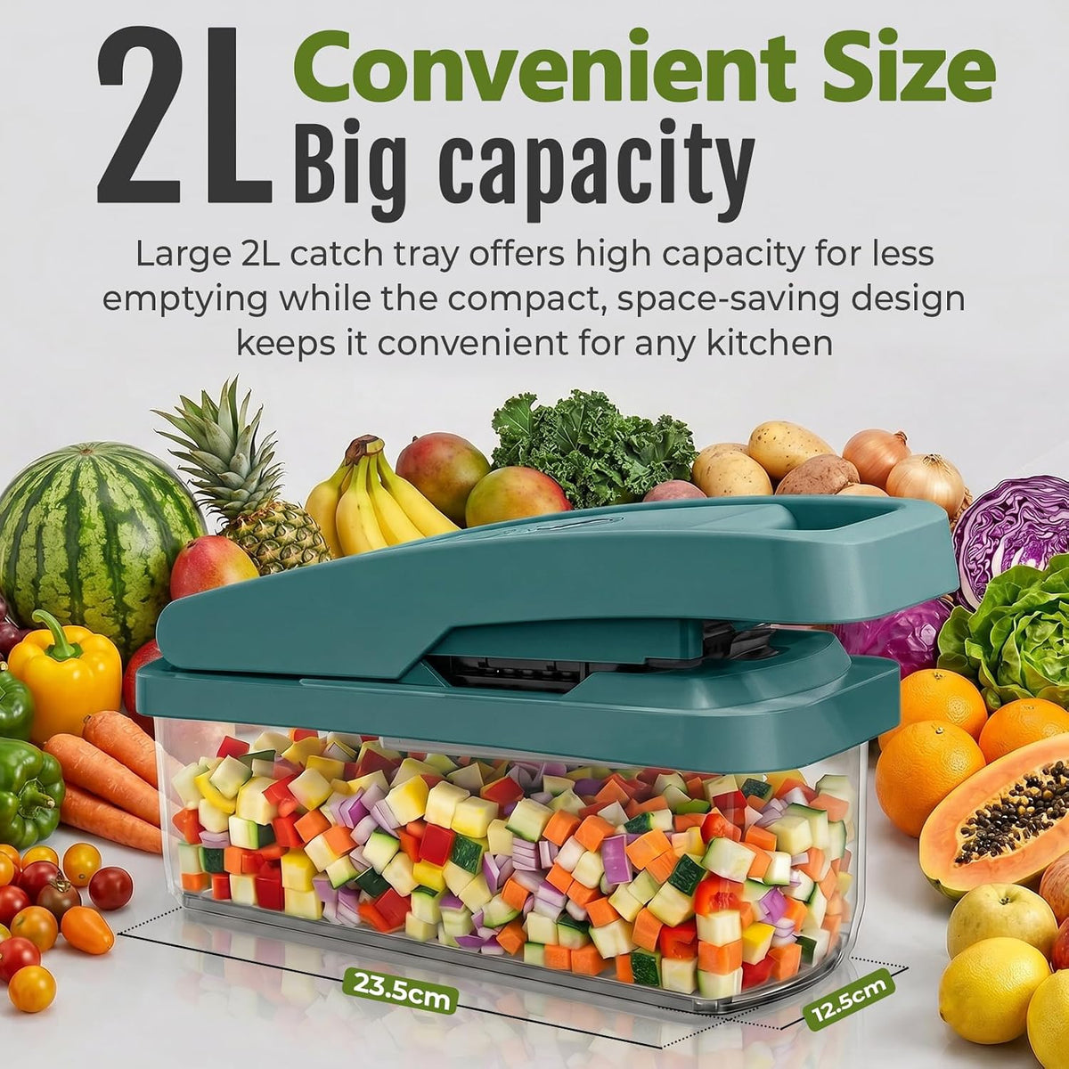 Multifunctional Vegetable Chopper & Mandoline Slicer, Veggie Chopper