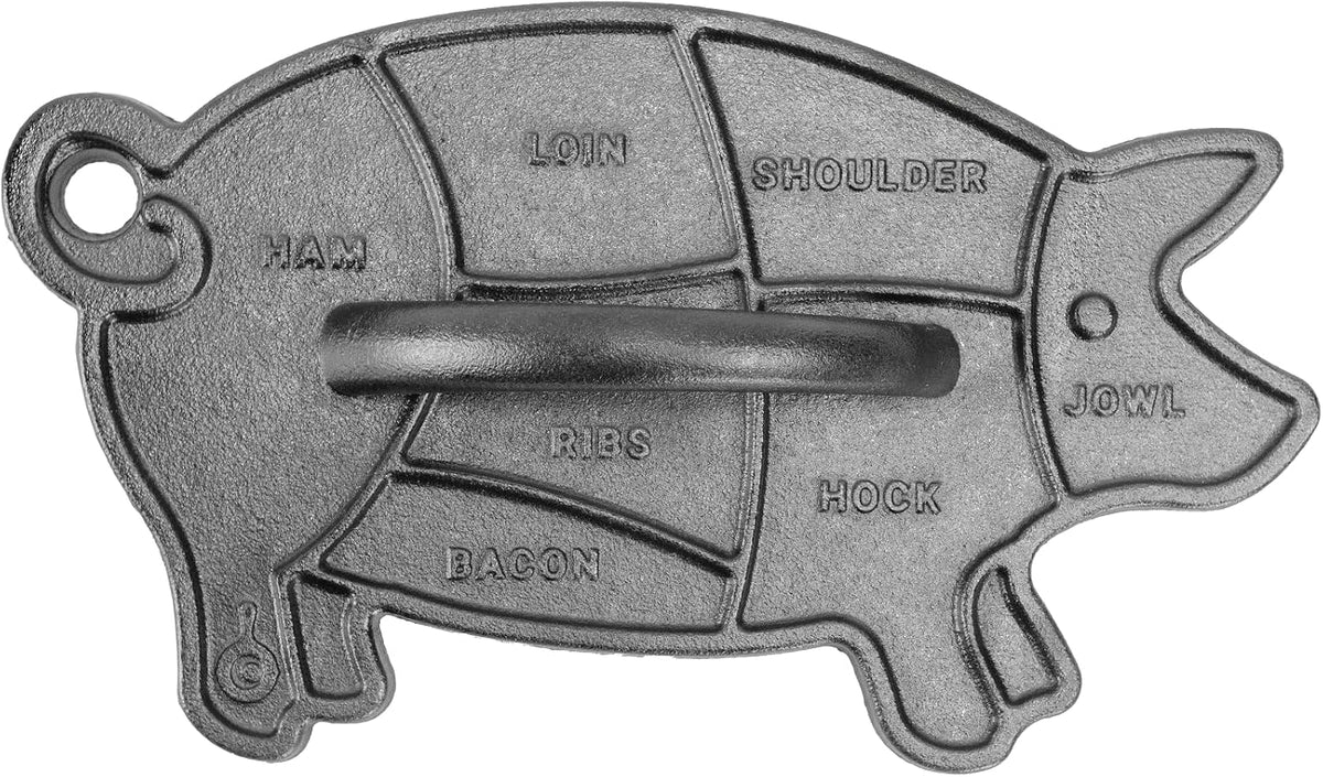 Lodge Pre-Seasoned Cast Iron Pig Press, 9.5 x 5.5 Inches