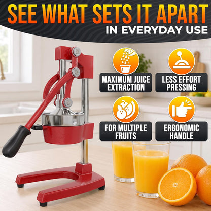 NADOBA Lemon Squeezer and Lime Squeezer, Max Extraction Citrus Hand Juicer