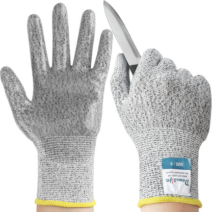 Dowellife Cut Resistant Gloves Food Grade Level 5 Protection, Safety Kitchen Cut Gloves for Chef Oyster Shucking Mandolin Knife Butcher Meat Cutting