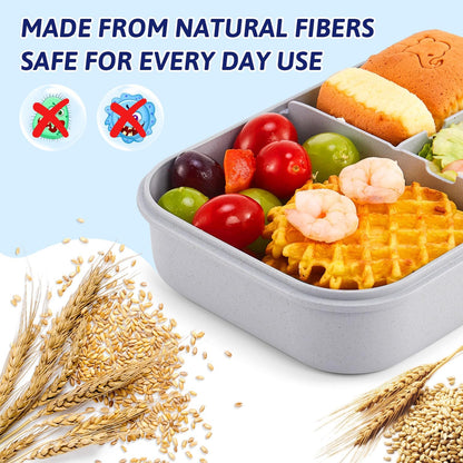MISS BIG® Bento Box,Bento Box Adult,Lunch Box,Leak Proof Lunch Containers,No BPAs and No Chemical Dyes Bento Lunch Box,Dishwasher and Microwave Safe Lunch Containers for Adults(1900ml Gray)
