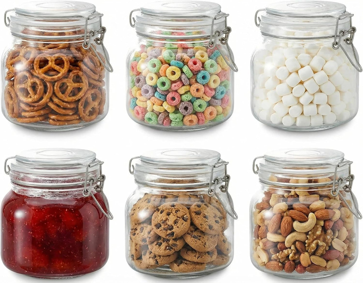 Spice Jars Set of 6, 4 oz Glass Spice Jars with Airtight Lids and Labels, Small Seasoning Jars for Spices, Herbs, Kitchen Spice Organizer