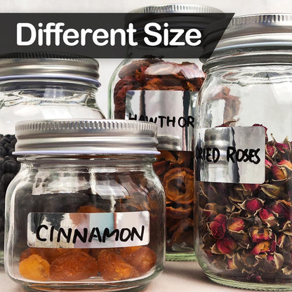 JIEHENG 170Pcs Black Removable Labels for Jars,for Storage Bins,for Food Containers with 2 Liquid Chalk Marker(Black)