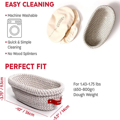 KneadAce Essential Sourdough Starter Kit - Artisan Bread Baking Tools