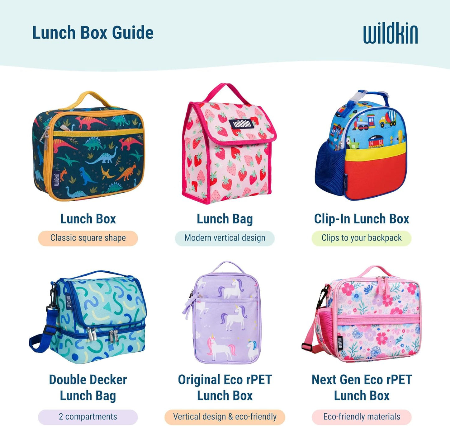 Wildkin Kids Insulated Lunch Box, Keeps Food Hot or Cold, BPA-Free with Mesh Pockets & Easy-Clean Lining – Ideal for School, Travel & Daycare – Holographic
