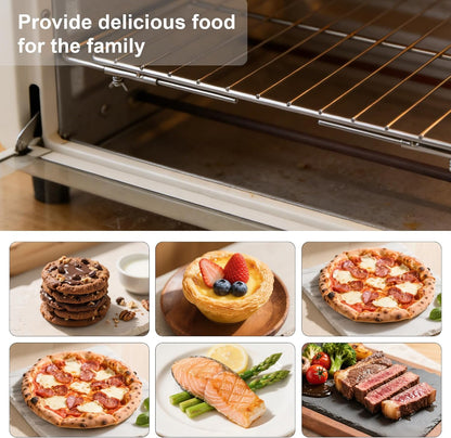 Adjustable Extendable Oven Rack, Universal Chrome Plated Wire Shelf, Adjusts from 17" to 30" Wide, Compatible with GE, Whirlpool, Frigidaire, Kenmore, Samsung, LG, Ovens, 1 Pack
