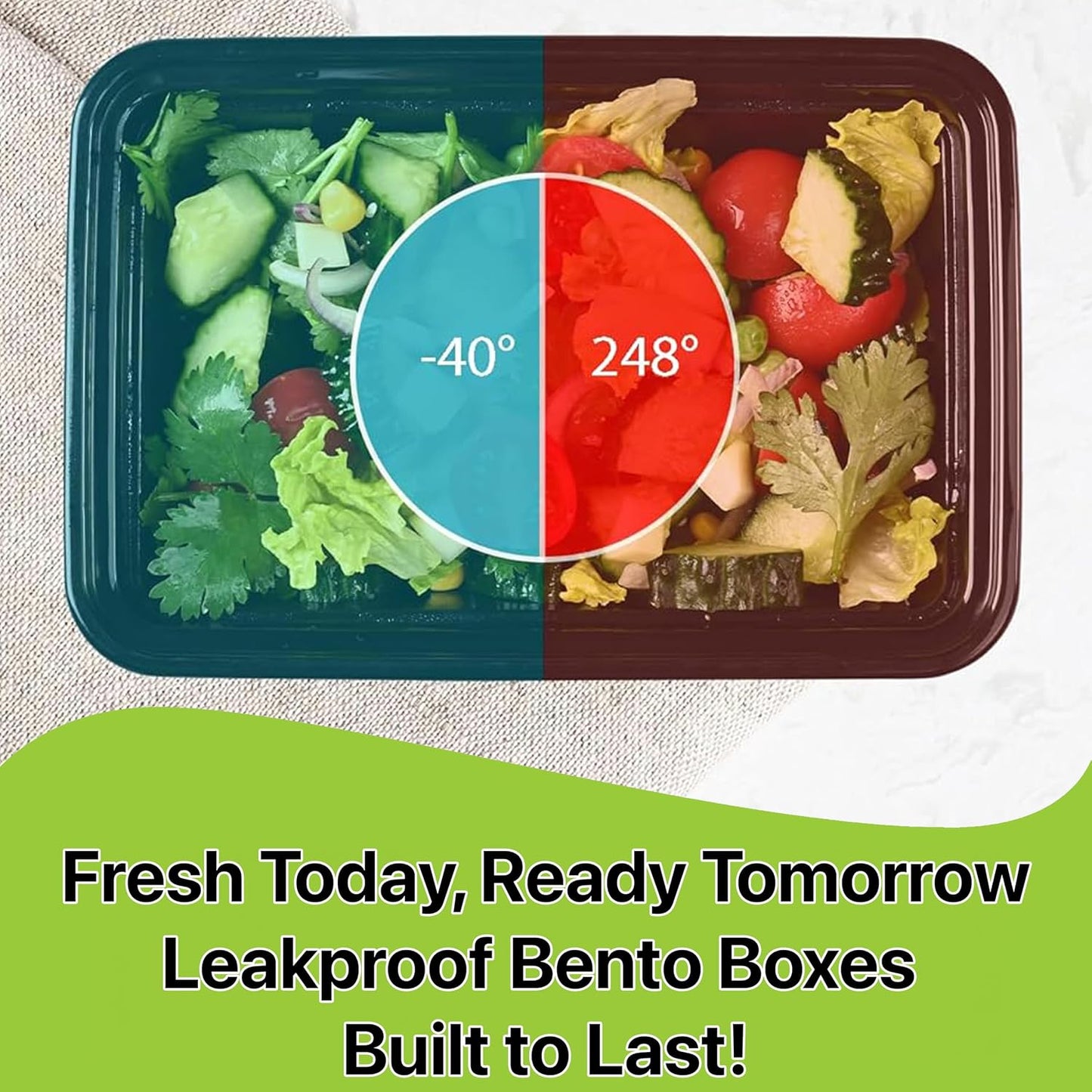 Meal Prep Containers [10 Set] 38 oz with Lids, 1 compartment, Stackable, Reusable, Leakproof, Food Safe, Microwave, Freezer & Dishwasher Safe for Food Prep Storage Bento Box (10 Set, 38 oz)