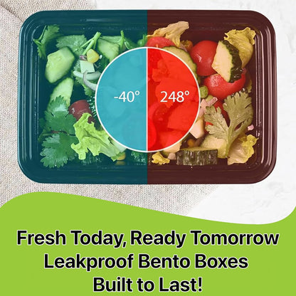 Meal Prep Containers [10 Set] 38 oz with Lids, 1 compartment, Stackable, Reusable, Leakproof, Food Safe, Microwave, Freezer & Dishwasher Safe for Food Prep Storage Bento Box (10 Set, 38 oz)
