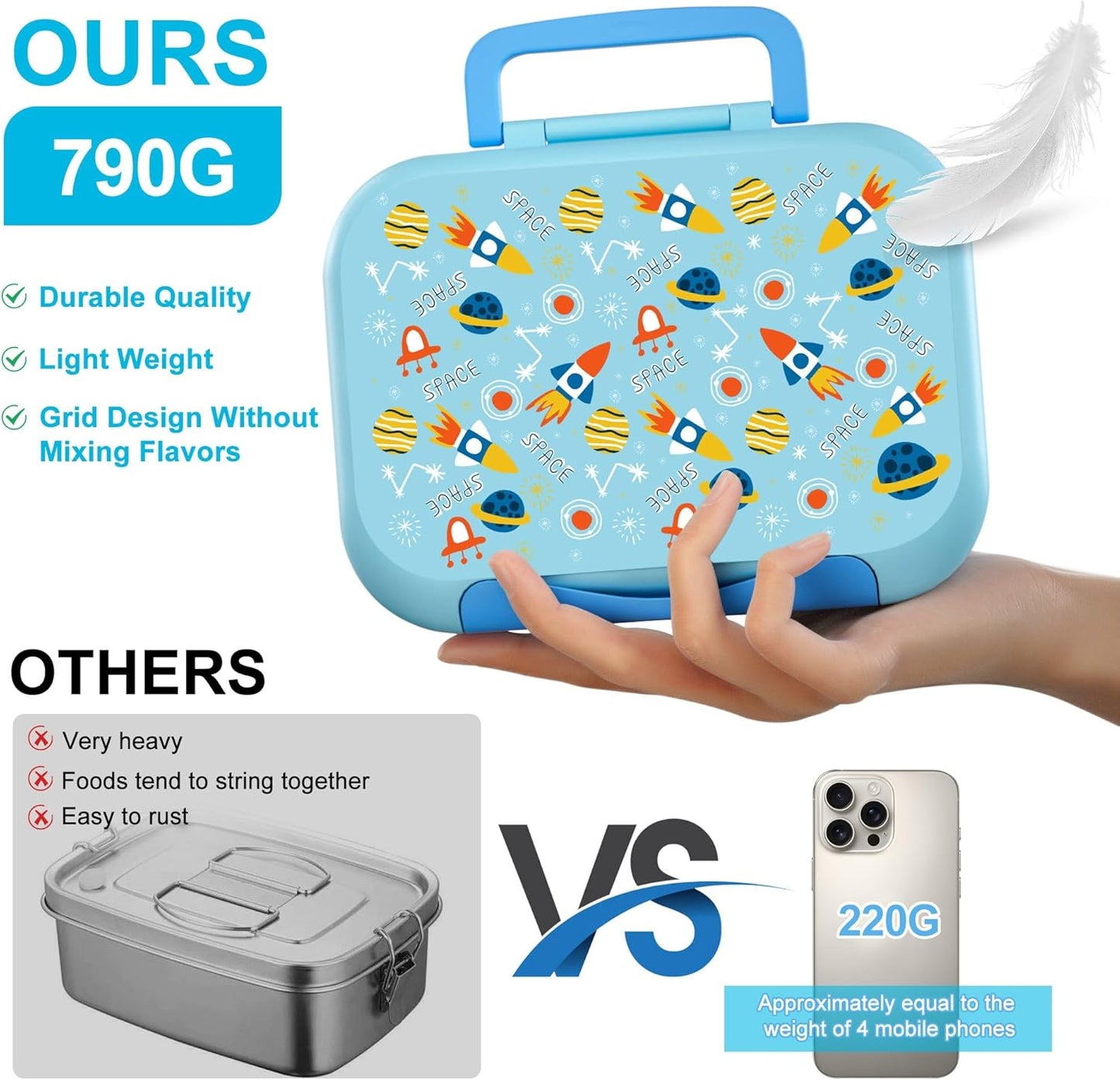 Kids Bento Lunch Box, Toast Shaped 4-Compartment 31OZ Container with Sauce Cup & Utensils (Ages 3+) Leak-Proof, Drop-Proof, Dishwasher Safe | BPA-Free Reusable Lunch Box for School, Travel | Pink