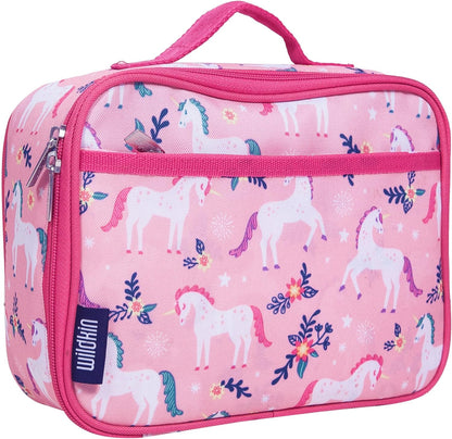 Wildkin Kids Insulated Lunch Box, Keeps Food Hot or Cold, BPA-Free with Mesh Pockets & Easy-Clean Lining – Ideal for School, Travel & Daycare – Holographic