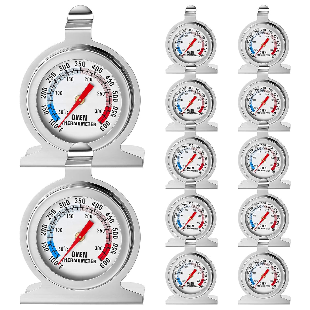 12 Pcs Oven Thermometer for Gas Oven 100-600°F with 431 Stainless Steel