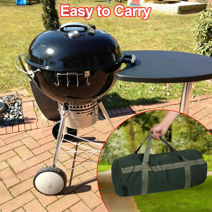 24" Grill Tool Storage Bag, Canvas, Black, Unisex, Classic Style, 60x24x24 cm/24 * 9.4 * 9.4 inches, Zipper Closure, Hand Strap, Perfect for Outdoor Grilling, Camping, Hiking