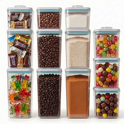 Pop Food Storage Containers Set Large Airtight Food Storage Containers with Pop Lids, Kitchen Pantry Organization and Storage, Cereal, Rice, Flour, Pasta & Snack Container, BPA Free, 2 x 2.8Qt