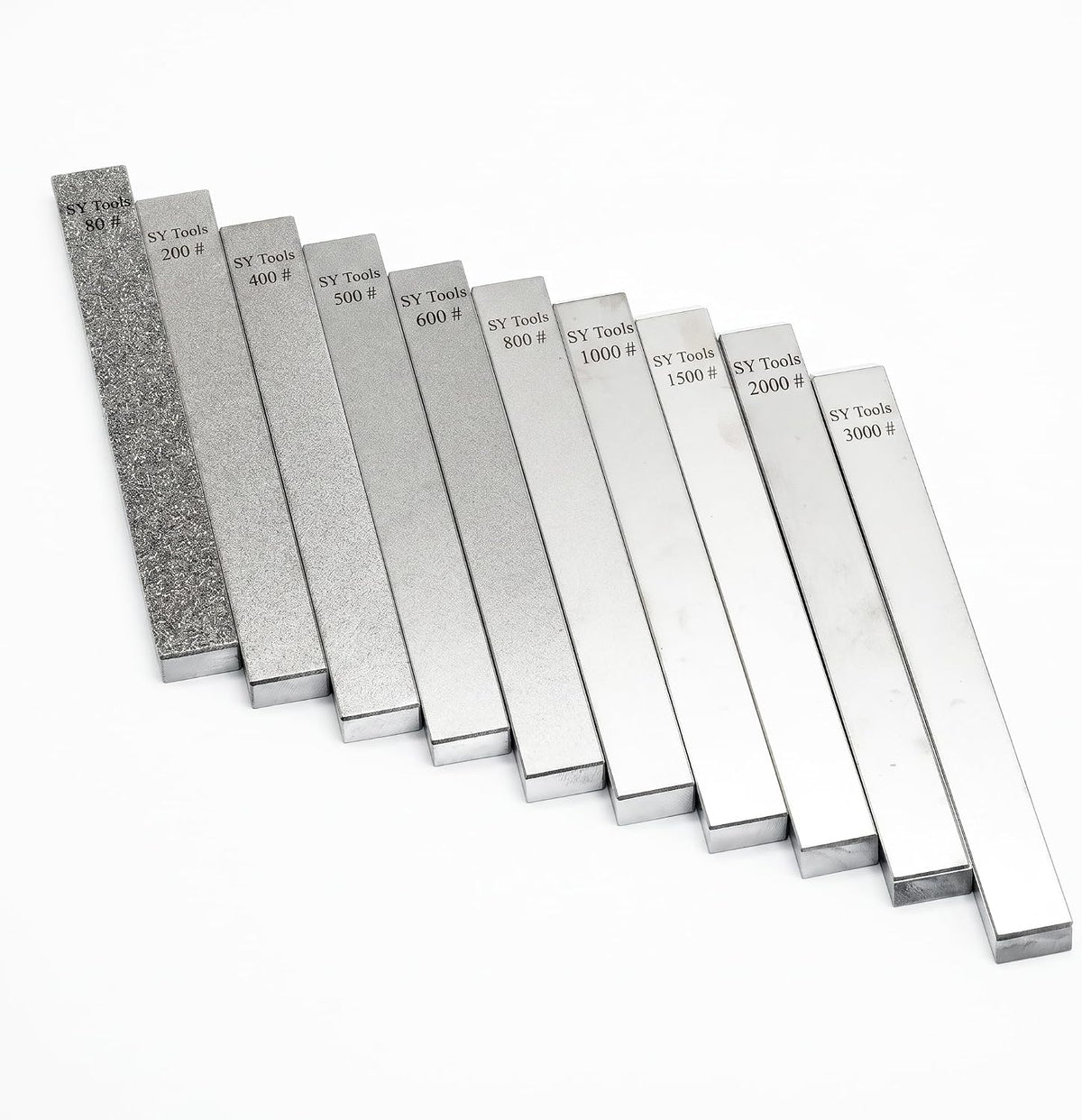 SY Tools Diamond Sharpening Stone Set, 10Pcs, 80#-3000# Grit
