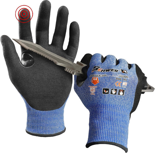 Schwer A4 AIR-SKIN Cut Resistant Work Gloves, Ultra Lightweight, AR3900, L